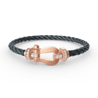 [Everoly JW]FORCE GROSSES HUFEISEN-HALBDIAMANTARMBAND ROSÉGOLD