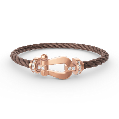 [Everoly JW]FORCE GROSSES HUFEISEN-HALBDIAMANTARMBAND ROSÉGOLD