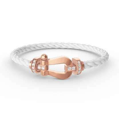 [Everoly JW]FORCE GROSSES HUFEISEN-HALBDIAMANTARMBAND ROSÉGOLD