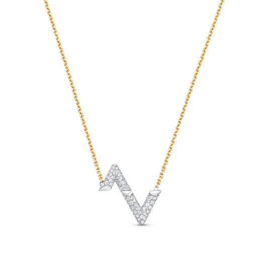 [Everoly JW]VOLT SILVER DIAMOND PEDANT NECKLACE