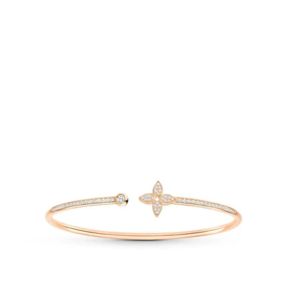 [Everoly JW]IDYLLE PINK GOLD OPEN BRACELET DIAMOND PAVED