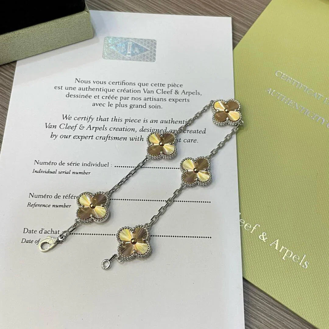 [Everoly JW]  CLOVER 5 MOTIF LASER BRACELET COLLECTION