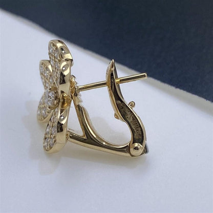 [Everoly JW]FRIVOLE GOLD BLUMEN DIAMANT OHRRINGE 