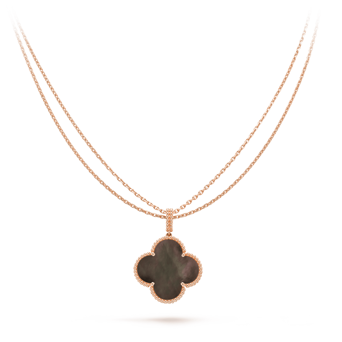 [Everoly JW]CLOVER 25MM GOLD DUNKEL MOP BIG CLOVER HALSKETTE