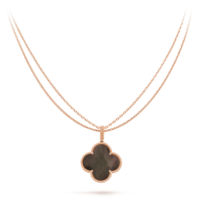 [Everoly JW]CLOVER 25MM GOLD DUNKEL MOP BIG CLOVER HALSKETTE