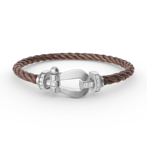 [Everoly JW]FORCE GROSSES HUFEISEN-HALBDIAMANTARMBAND SILBER