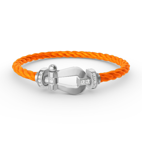 [Everoly JW]FORCE GROSSES HUFEISEN-HALBDIAMANTARMBAND SILBER