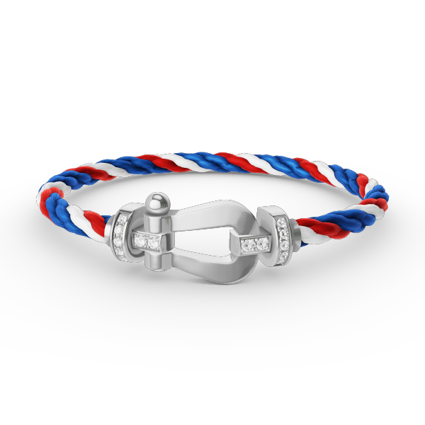 [Everoly JW]FORCE GROSSES HUFEISEN-HALBDIAMANTARMBAND SILBER