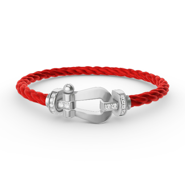 [Everoly JW]FORCE GROSSES HUFEISEN-HALBDIAMANTARMBAND SILBER