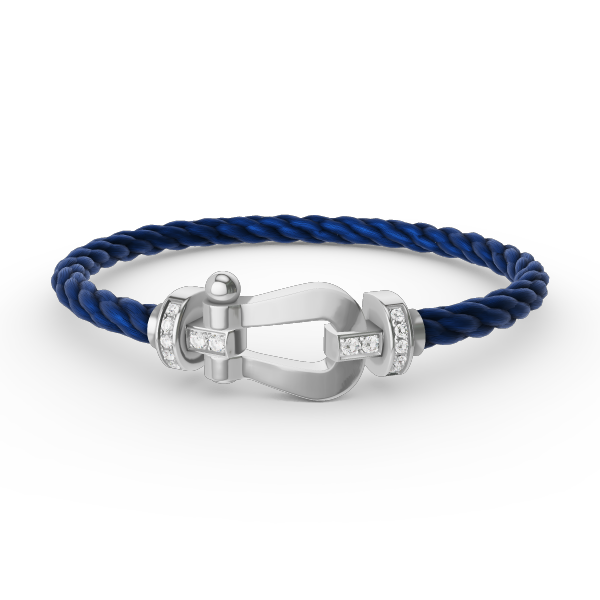 [Everoly JW]FORCE GROSSES HUFEISEN-HALBDIAMANTARMBAND SILBER