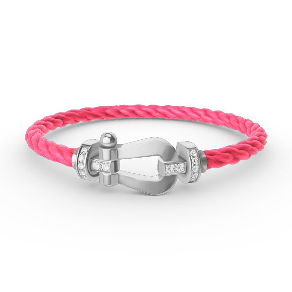 [Everoly JW]FORCE GROSSES HUFEISEN-HALBDIAMANTARMBAND SILBER