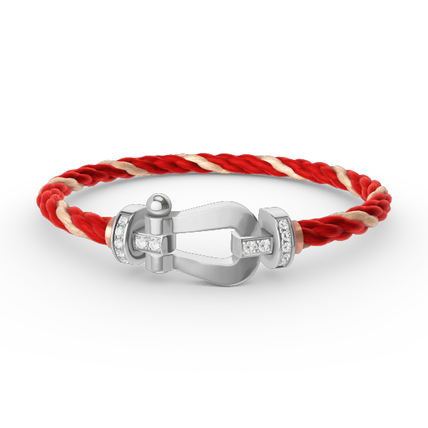 [Everoly JW]FORCE GROSSES HUFEISEN-HALBDIAMANTARMBAND SILBER