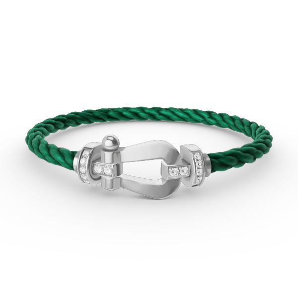 [Everoly JW]FORCE GROSSES HUFEISEN-HALBDIAMANTARMBAND SILBER