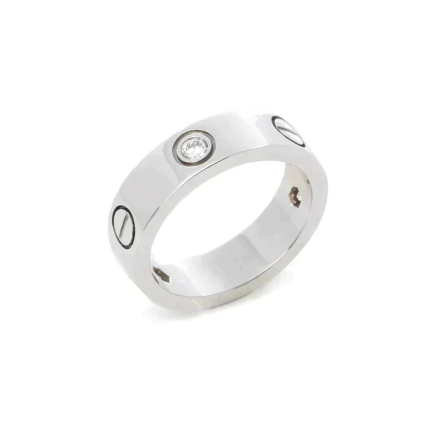 [Everoly JW]Liebesring 5,5 mm 3 Diamanten Silber